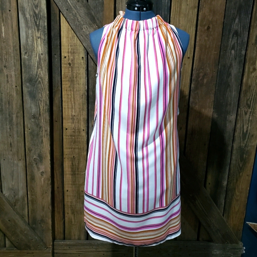Apt. 9 Retro Striped Dress w/ Pockets NWT